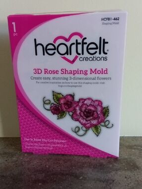 Heartfelt Creations 3D Rose Shaping Mold - Pink/White Packaging